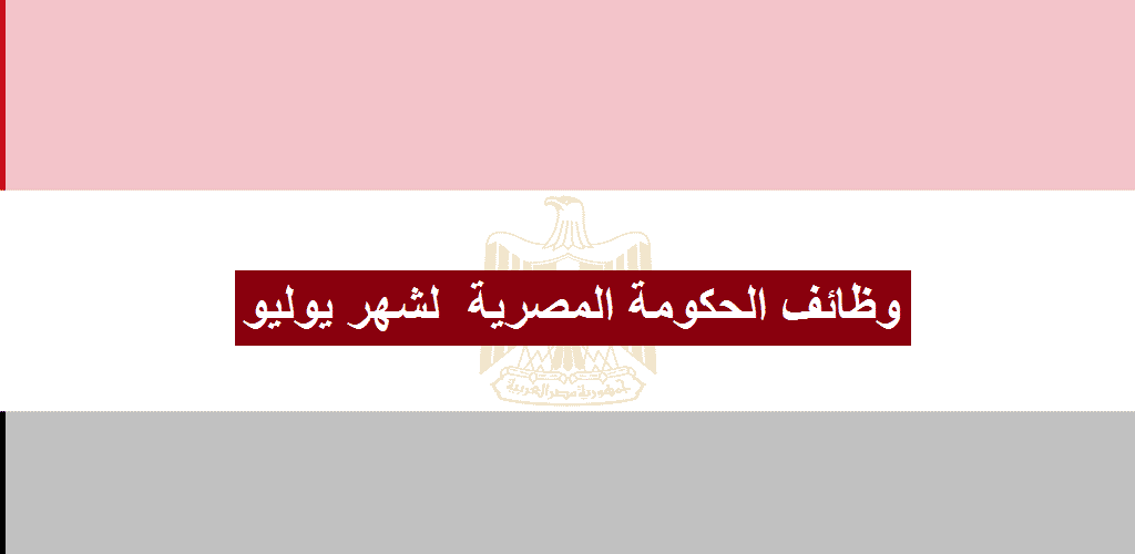 وظائف الحكومة المصرية للذكور والإناث لشهر يوليو جميع المؤهلات