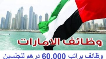 في الامارات براتب 60000 درهم للجنسين 1