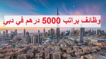 وظائف براتب 5000 درهم في دبي للجنسيات العربية
