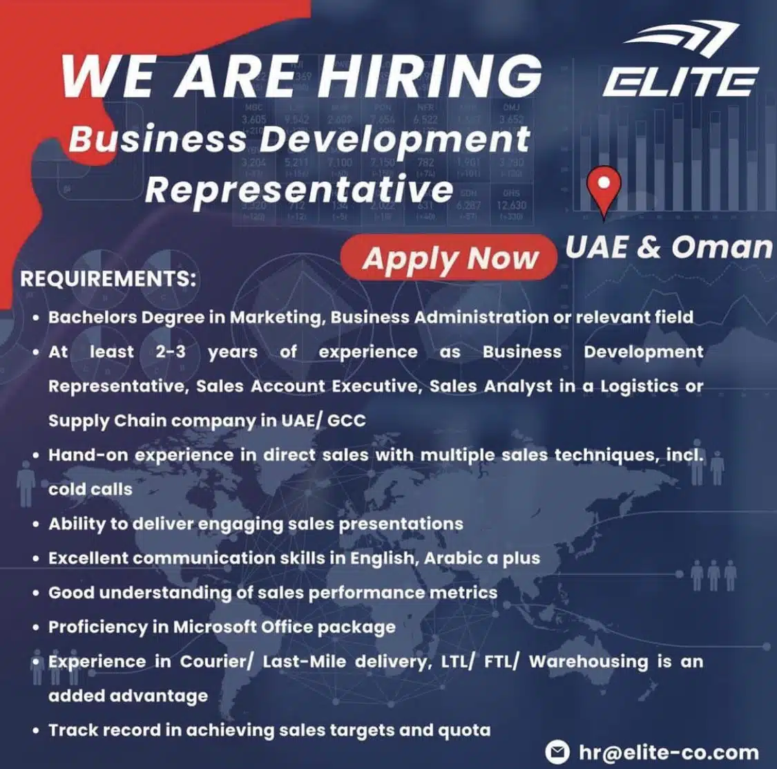 شركة Elite للتوصيل في سلطنة عمان تعلن عن وظائف شاغرة برواتب ومزايا عالية لجميع الجنسيات