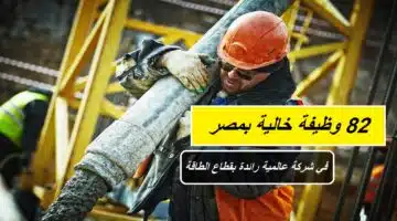 82 وظيفة خالية بمصر
