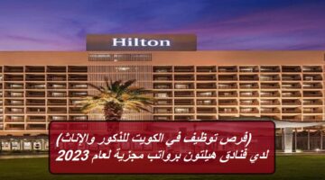 (فرص توظيف في الكويت للذكور والإناث) لدي فنادق هيلتون برواتب مجزية لعام 2023