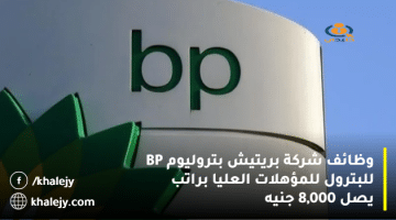 وظائف شركة بريتيش بتروليوم BP للبترول للمؤهلات العليا براتب يصل 8,000 جنيه