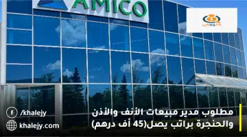 مطلوب مدير مبيعات الأنف والأذن والحنجرة براتب يصل45 أف درهم