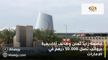 جامعة زايد تعلن وظائف أكاديمية برواتب تصل 50.000 درهم في الامارات