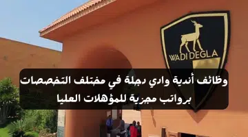 وظائف أندية وادي دجلة في مختلف التخصصات برواتب مجزية للمؤهلات العليا