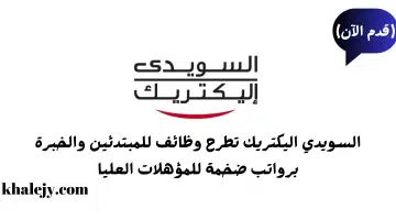 السويدي اليكتريك تطرح وظائف للمبتدئين والخبرة برواتب ضخمة للمؤهلات العليا قدم الآن