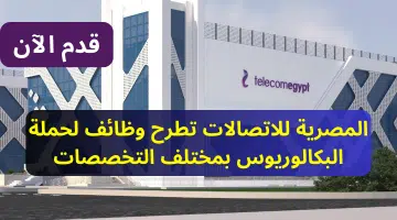 المصرية للاتصالات تطرح وظائف لحملة البكالوريوس بمختلف التخصصات قدم الآن