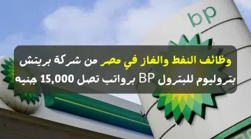 وظائف النفط والغاز في مصر من شركة بريتش بتروليوم للبترول BP برواتب تصل 15000 جنيه