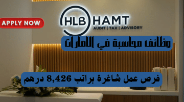 وظائف محاسبة في الامارات من شركة HLB HAMT براتب 8,426 درهم