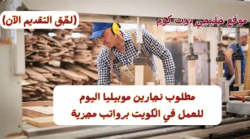 مطلوب نجارين موبيليا اليوم للعمل في الكويت