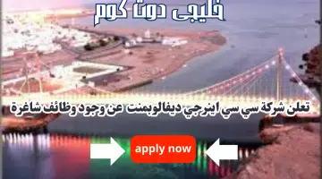 تعلن شركة سي سي اينرجي ديفالوبمنت عن وجود وظائف شاغرة لديه برواتب تنافسية جيدة لجميع الجنسيات لعام 2024