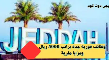 وظائف فورية جدة براتب 5000 ريال ومزايا مغرية