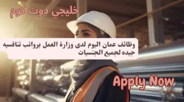 وظائف عمان اليوم لدى وزارة العمل برواتب تنافسيه جيده لجميع الجنسيات