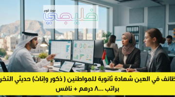 وظائف في العين شهادة ثانوية للمواطنين