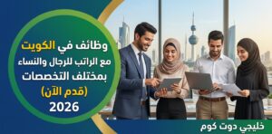 وظائف في الكويت مع الراتب للرجال والنساء بمختلف التخصصات (قدم الآن) 2026 1 وظائف في الكويت مع الراتب للرجال والنساء