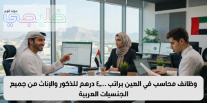وظائف محاسب في العين براتب 4,000 درهم للذكور والإناث من جميع الجنسيات العربية 1 وظائف محاسب في العين