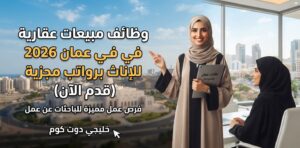 وظائف مبيعات عقارية في عمان 2026