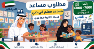 وظائف مساعد معلم في دبي للمواطنين براتب من 6000 الي 7000 درهم للذكور والإناث 1 وظائف مساعد معلم في دبي
